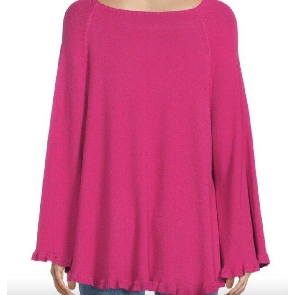 New Saachi Talia Poncho Cape in Fuchsia